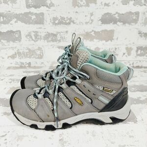Keen Gray Athleisure Running Lace Up High Top Sneaker Boots I707